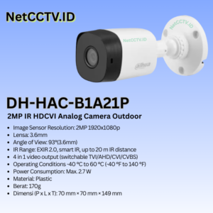 analog dahua outdoor 2mp b1a21p